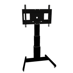 Productimage Electrically height-adjustable TV trolley, mobile monitor stand, 70 cm stroke, incl. collision protection